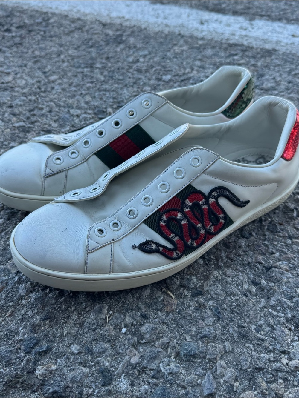 Gucci Ace Snake Embroidery sneakers